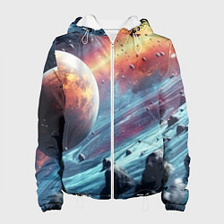 Женская куртка Объемный космос и планеты