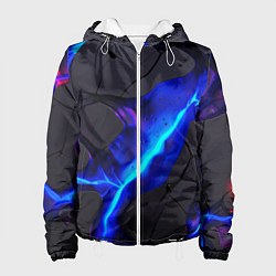 Женская куртка Темный синий неон из разлома плит