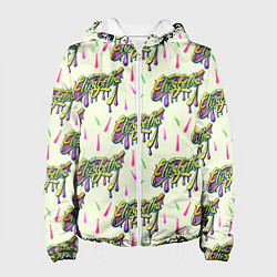 Куртка с капюшоном женская Елизавета и капли, цвет: 3D-белый