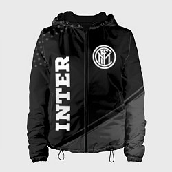 Куртка с капюшоном женская Inter sport на темном фоне вертикально, цвет: 3D-черный
