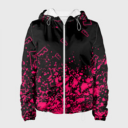 Куртка с капюшоном женская Fortnite розовый стиль геймер, цвет: 3D-белый