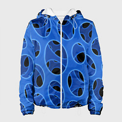 Куртка с капюшоном женская Синяя мембрана с перфорацией, цвет: 3D-белый