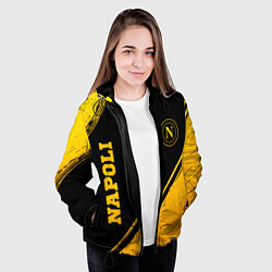 Куртка с капюшоном женская Napoli - gold gradient вертикально, цвет: 3D-черный — фото 2