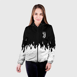 Куртка с капюшоном женская Juventus fire, цвет: 3D-черный — фото 2