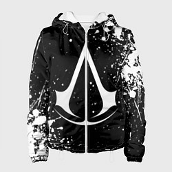 Куртка с капюшоном женская White logo of assasin, цвет: 3D-белый