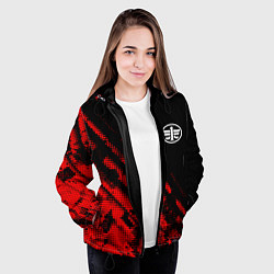 Куртка с капюшоном женская FAW sport grunge, цвет: 3D-черный — фото 2