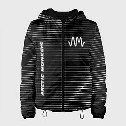 Куртка с капюшоном женская Arctic Monkeys metal rock lines, цвет: 3D-черный