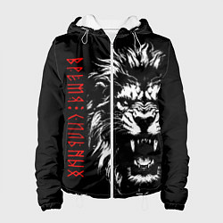 Куртка с капюшоном женская Лев - время сильных, цвет: 3D-белый