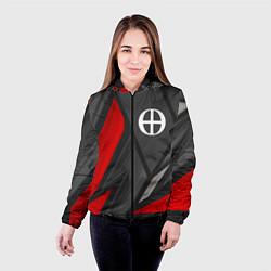 Куртка с капюшоном женская Blue Exorcist red lines, цвет: 3D-черный — фото 2