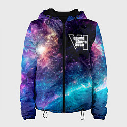 Куртка с капюшоном женская GTA6 space game, цвет: 3D-черный