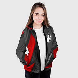 Куртка с капюшоном женская Cowboy Bebop red lines, цвет: 3D-черный — фото 2