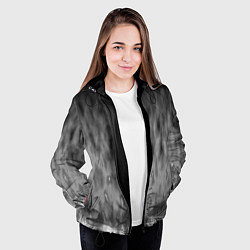 Куртка с капюшоном женская Серое пламя, цвет: 3D-черный — фото 2
