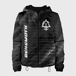 Куртка с капюшоном женская Behemoth metal rock lines, цвет: 3D-черный