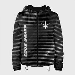 Куртка с капюшоном женская Code Geass metal anime lines, цвет: 3D-черный