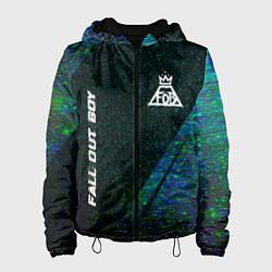 Куртка с капюшоном женская Fall Out Boy glitch blue, цвет: 3D-черный