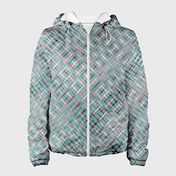 Куртка с капюшоном женская Светлый серо-голубой текстурированный, цвет: 3D-белый