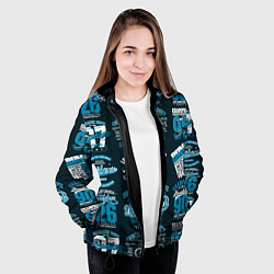 Куртка с капюшоном женская New York city pattern, цвет: 3D-черный — фото 2
