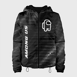 Куртка с капюшоном женская Among Us metal game lines, цвет: 3D-черный