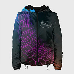 Куртка с капюшоном женская Jaguar neon hexagon, цвет: 3D-черный