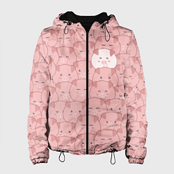 Женская куртка Свинки паттерн