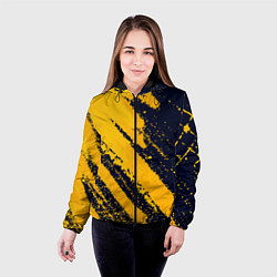 Куртка с капюшоном женская Абстрактный узор с концепцией, цвет: 3D-черный — фото 2