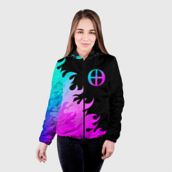 Куртка с капюшоном женская Blue Exorcist неоновый огонь, цвет: 3D-черный — фото 2