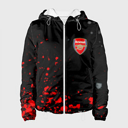 Куртка с капюшоном женская Arsenal spash, цвет: 3D-белый