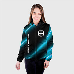 Куртка с капюшоном женская Blue Exorcist неоновые лампы, цвет: 3D-черный — фото 2