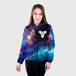 Куртка с капюшоном женская Destiny space game, цвет: 3D-черный — фото 2