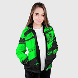 Куртка с капюшоном женская Porsche sport green, цвет: 3D-черный — фото 2
