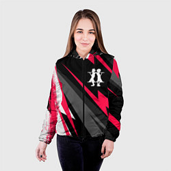 Куртка с капюшоном женская Hunter x Hunter electro lines, цвет: 3D-черный — фото 2