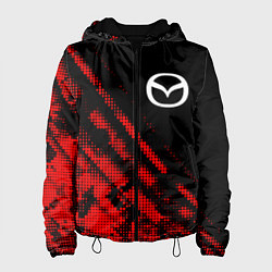 Куртка с капюшоном женская Mazda sport grunge, цвет: 3D-черный