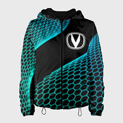 Куртка с капюшоном женская Changan electro hexagon, цвет: 3D-черный