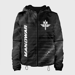 Куртка с капюшоном женская Manowar metal rock lines, цвет: 3D-черный