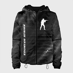 Куртка с капюшоном женская Counter Strike metal game lines, цвет: 3D-черный