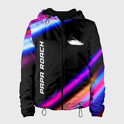Куртка с капюшоном женская Papa Roach neon rock lights, цвет: 3D-черный