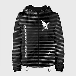 Куртка с капюшоном женская Black Sabbath metal rock lines, цвет: 3D-черный