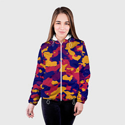 Куртка с капюшоном женская Камуфляж армейский, цвет: 3D-белый — фото 2