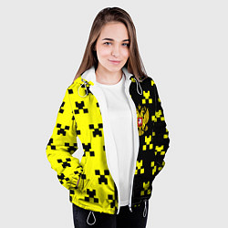 Куртка с капюшоном женская Minecraft Russia, цвет: 3D-белый — фото 2