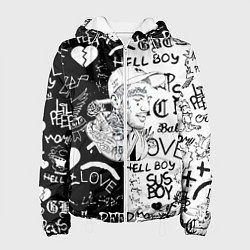 Куртка с капюшоном женская Lii Peep pattern rap, цвет: 3D-белый