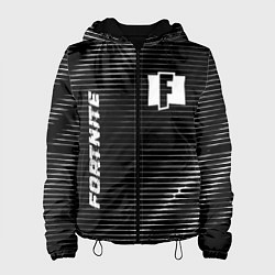 Куртка с капюшоном женская Fortnite metal game lines, цвет: 3D-черный