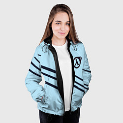 Куртка с капюшоном женская Half life geometry steel, цвет: 3D-черный — фото 2