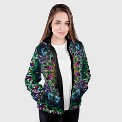 Куртка с капюшоном женская Поганки, цвет: 3D-черный — фото 2