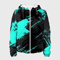 Куртка с капюшоном женская Неоновые краски текстура, цвет: 3D-белый