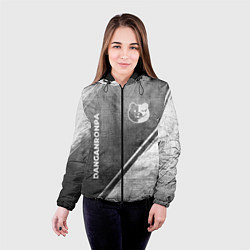 Куртка с капюшоном женская Danganronpa - grey gradient вертикально, цвет: 3D-черный — фото 2