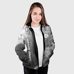 Куртка с капюшоном женская Land Rover - grey gradient вертикально, цвет: 3D-черный — фото 2