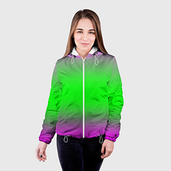Куртка с капюшоном женская Градиент текстура, цвет: 3D-белый — фото 2