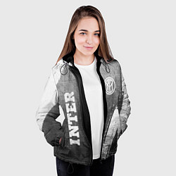 Куртка с капюшоном женская Inter - grey gradient вертикально, цвет: 3D-черный — фото 2