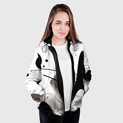 Куртка с капюшоном женская Нейросеть создала пейзаж, цвет: 3D-черный — фото 2