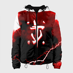 Куртка с капюшоном женская Doom storm logo, цвет: 3D-черный